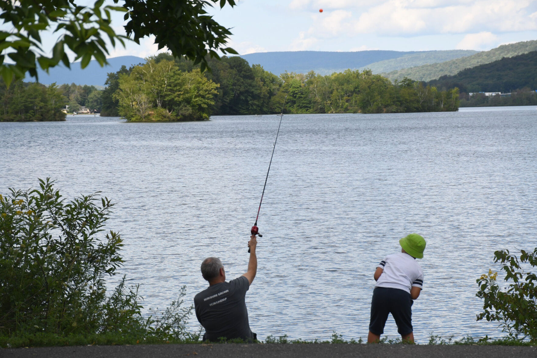 Father and son fishing